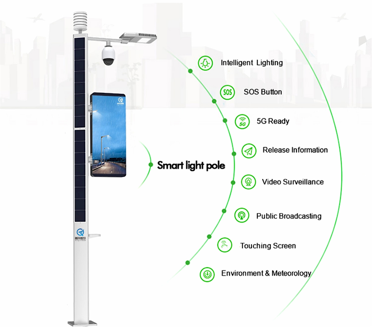 Light pole LED display